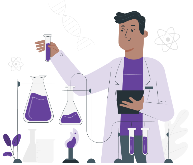 A scientist working in a laboratory